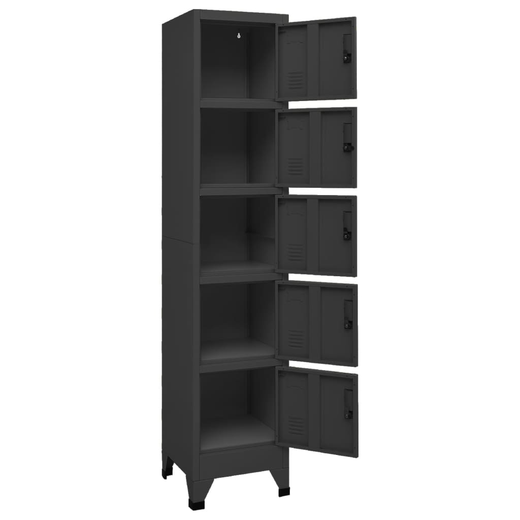 vidaXL Armoire à casiers Anthracite 38x40x180 cm Acier