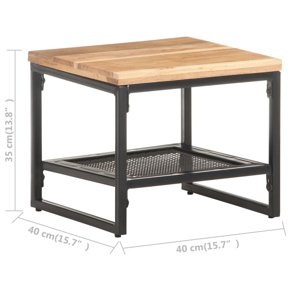 vidaXL Table d'appoint 40x40x35 cm Bois d'acacia massif