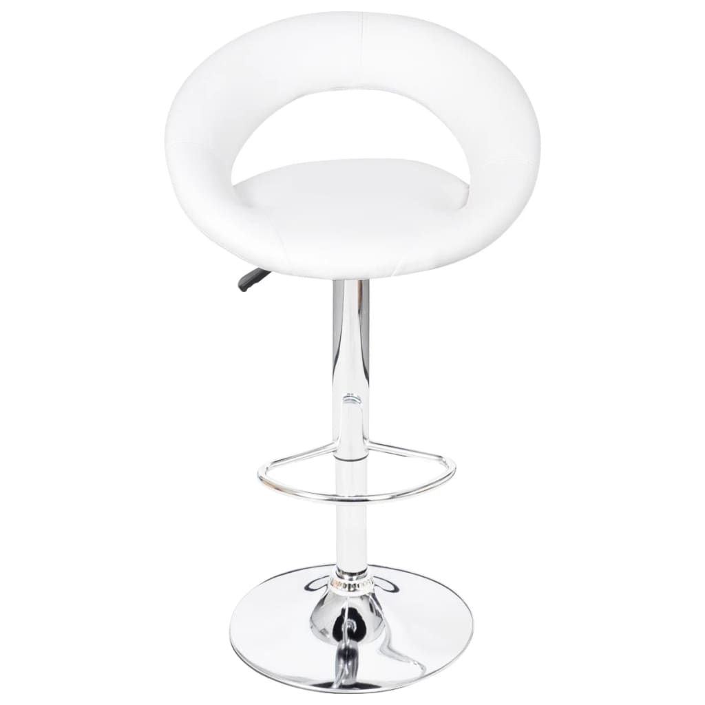 vidaXL Tabourets de bar lot de 2 blanc similicuir