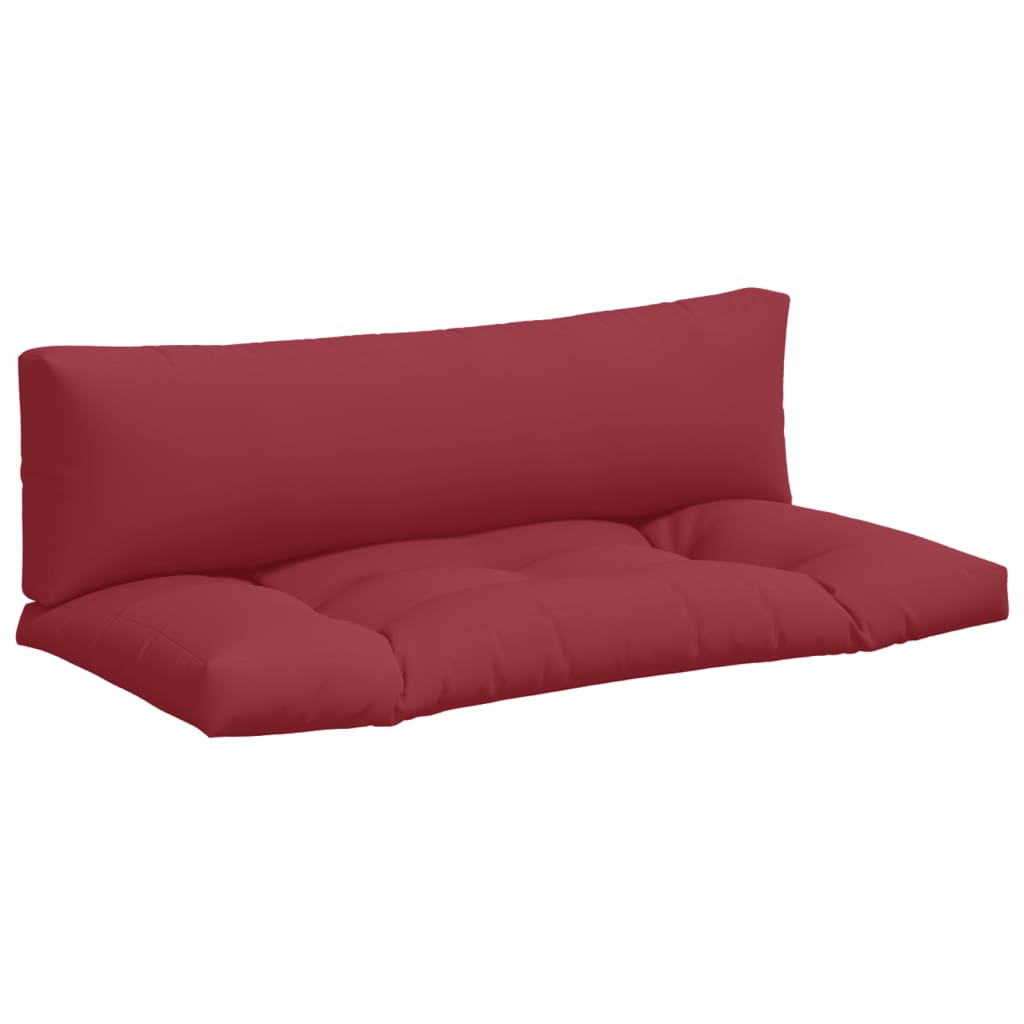 vidaXL Coussins de palette lot de 2 rouge tissu