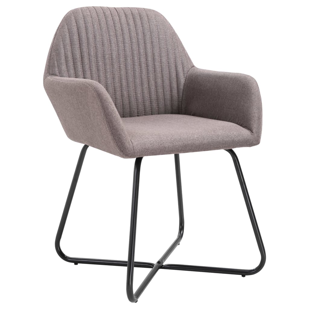 vidaXL Chaises à manger lot de 2 taupe tissu