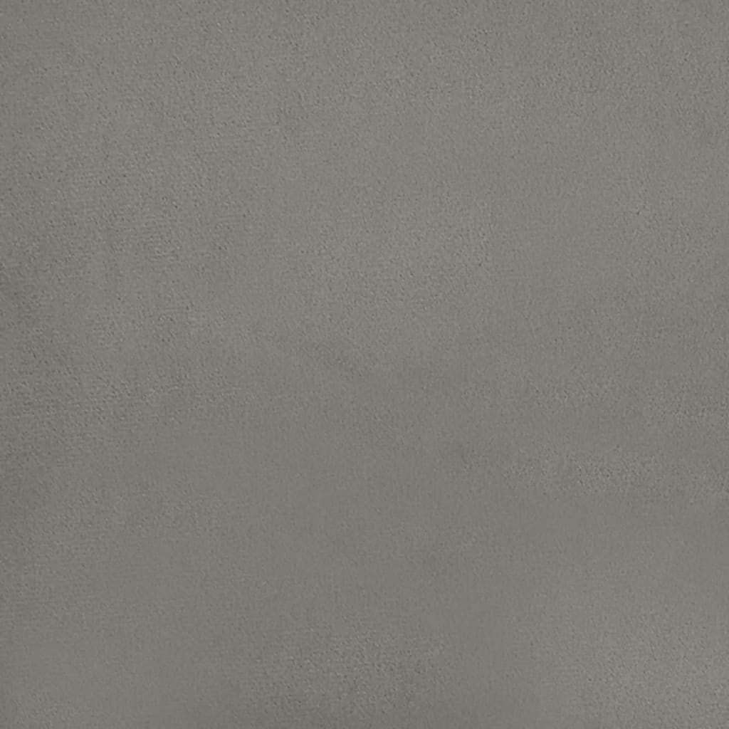 vidaXL Sommier à ressorts de lit gris clair 183x213 cm velours