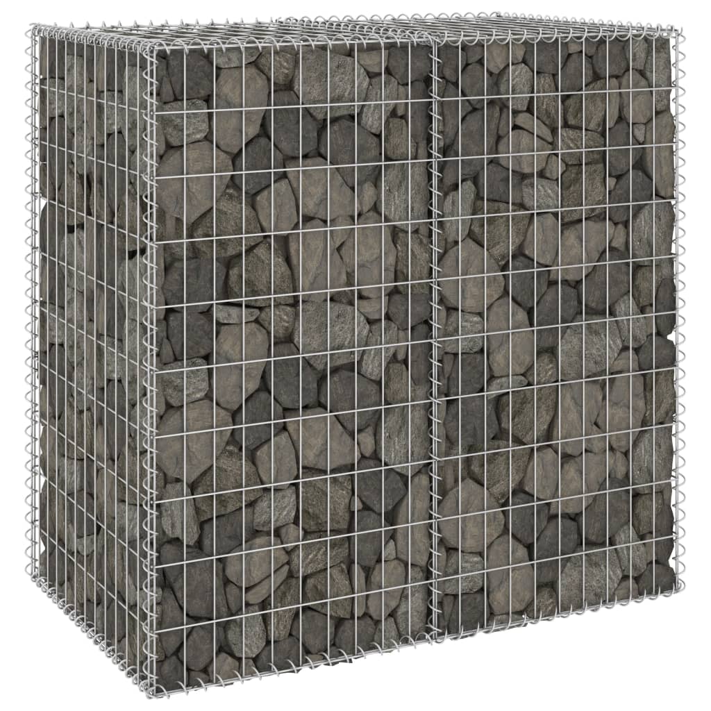 vidaXL Mur en gabion avec couvercles Acier galvanisé 100x60x100 cm