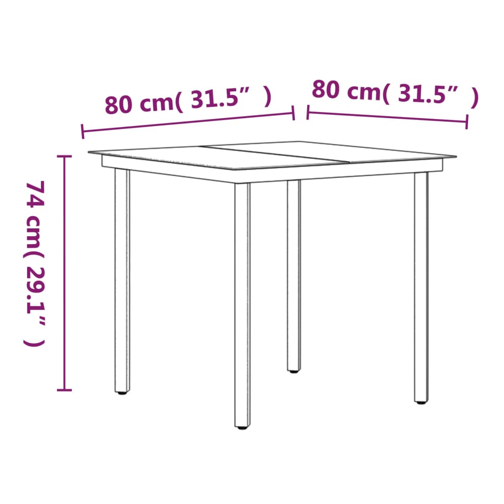 vidaXL Ensemble à manger de jardin avec coussins 5 pcs Noir