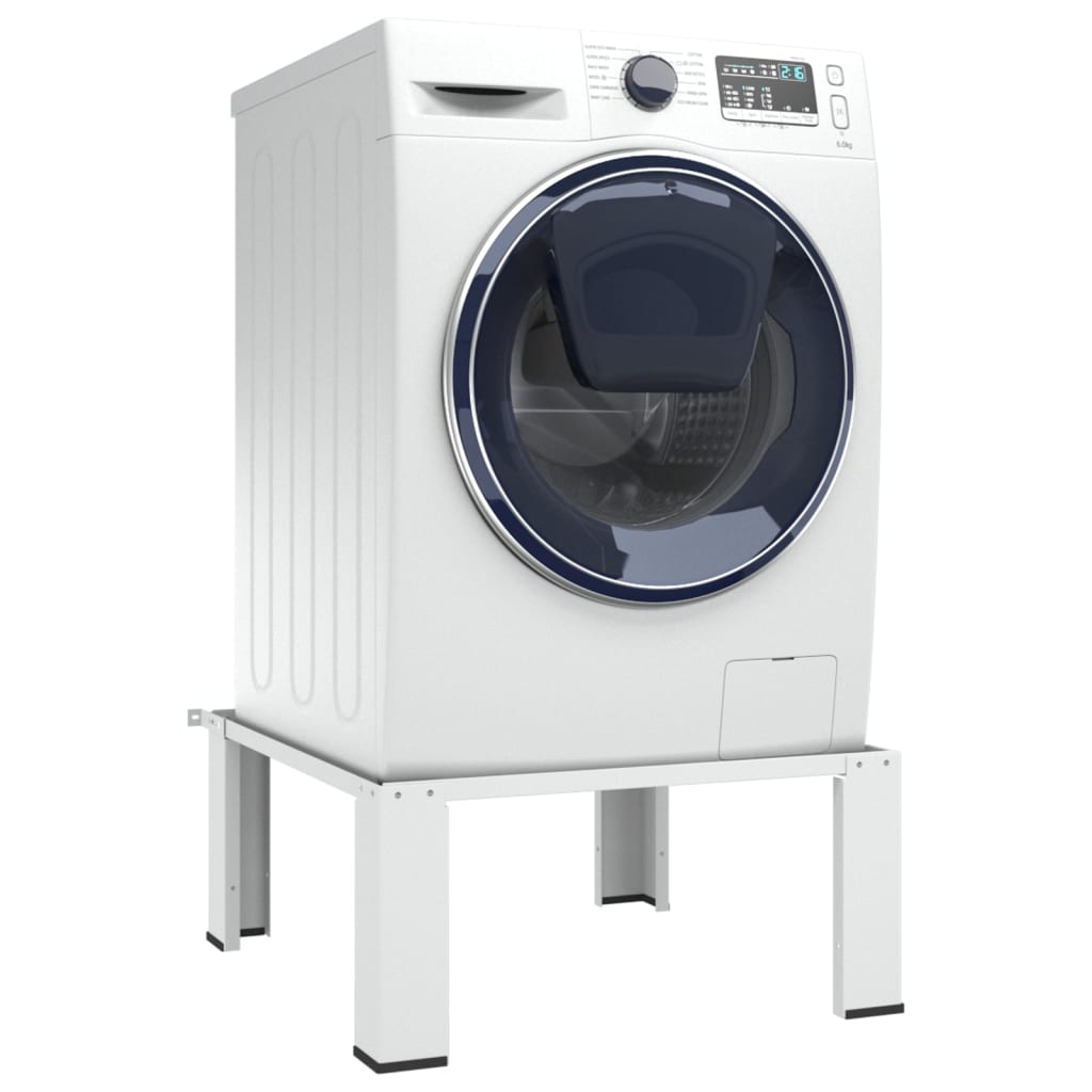 vidaXL Socle de machine à laver blanc