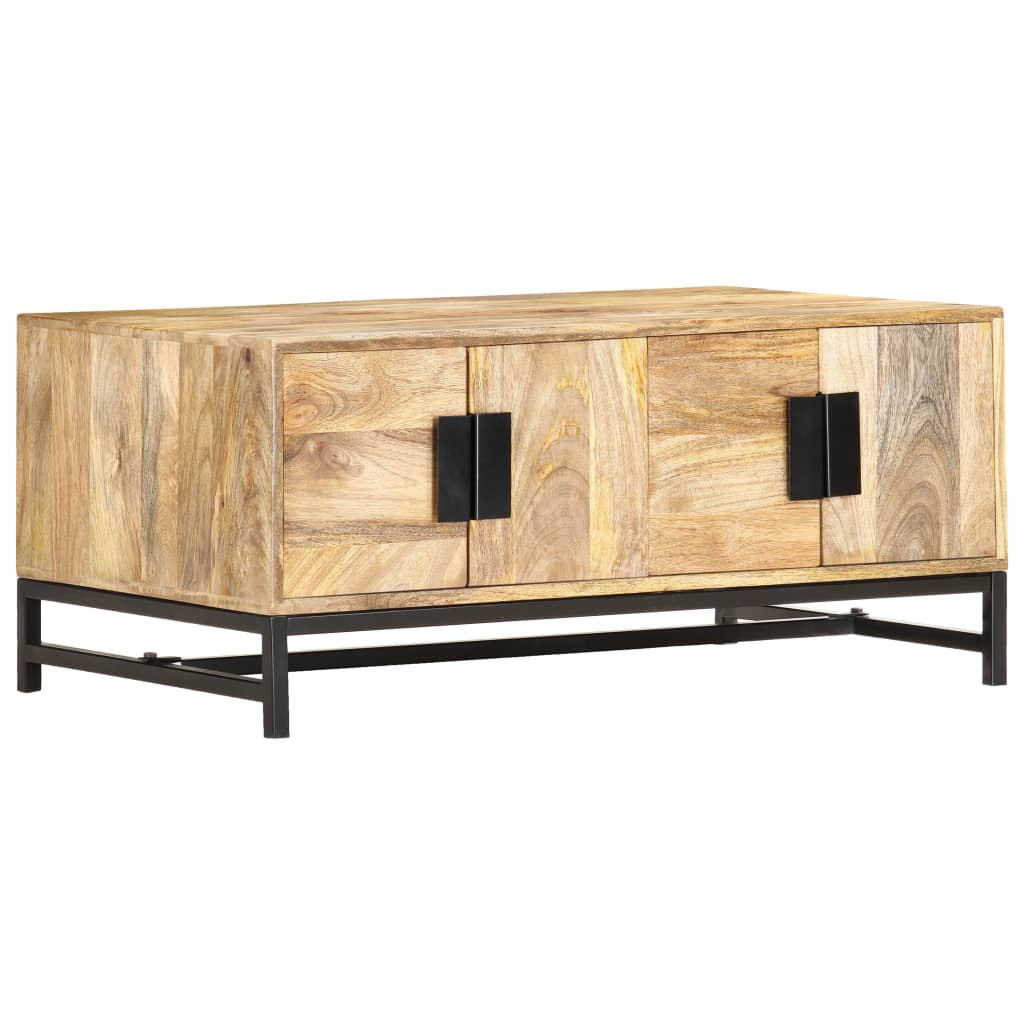 vidaXL Table basse 90x55x40 cm Bois de manguier massif