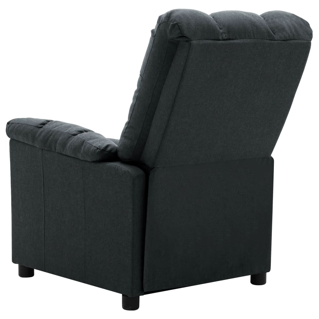 vidaXL Fauteuil inclinable électrique gris foncé tissu