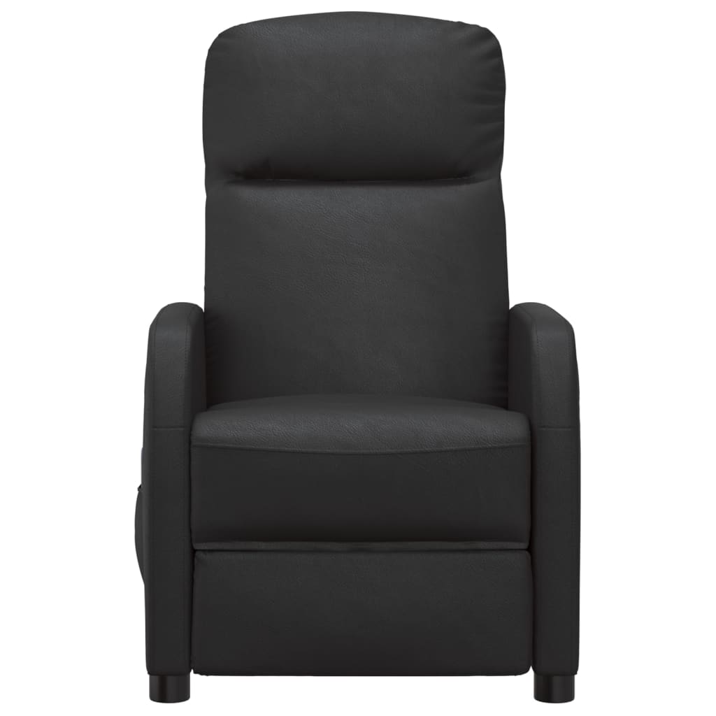 vidaXL Fauteuil de massage Noir Similicuir