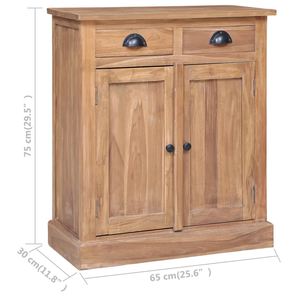 vidaXL Armoire latérale 65x30x75 cm Teck solide