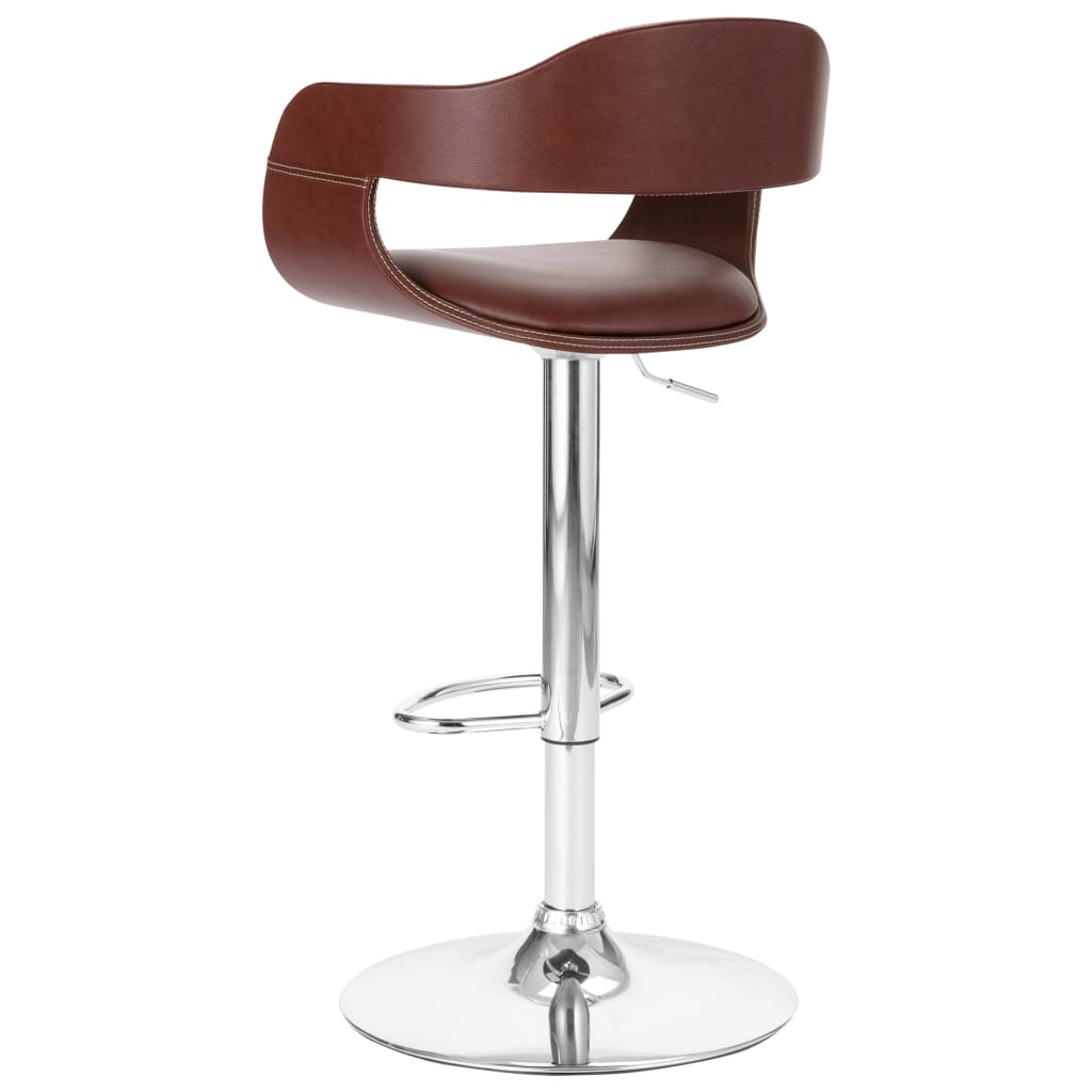 vidaXL Tabouret de bar Marron Similicuir