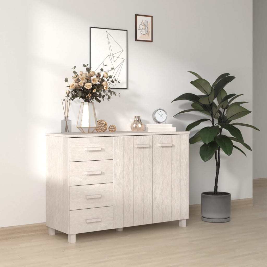 vidaXL Buffet MOLDE Blanc 113x40x80 cm Bois massif de pin