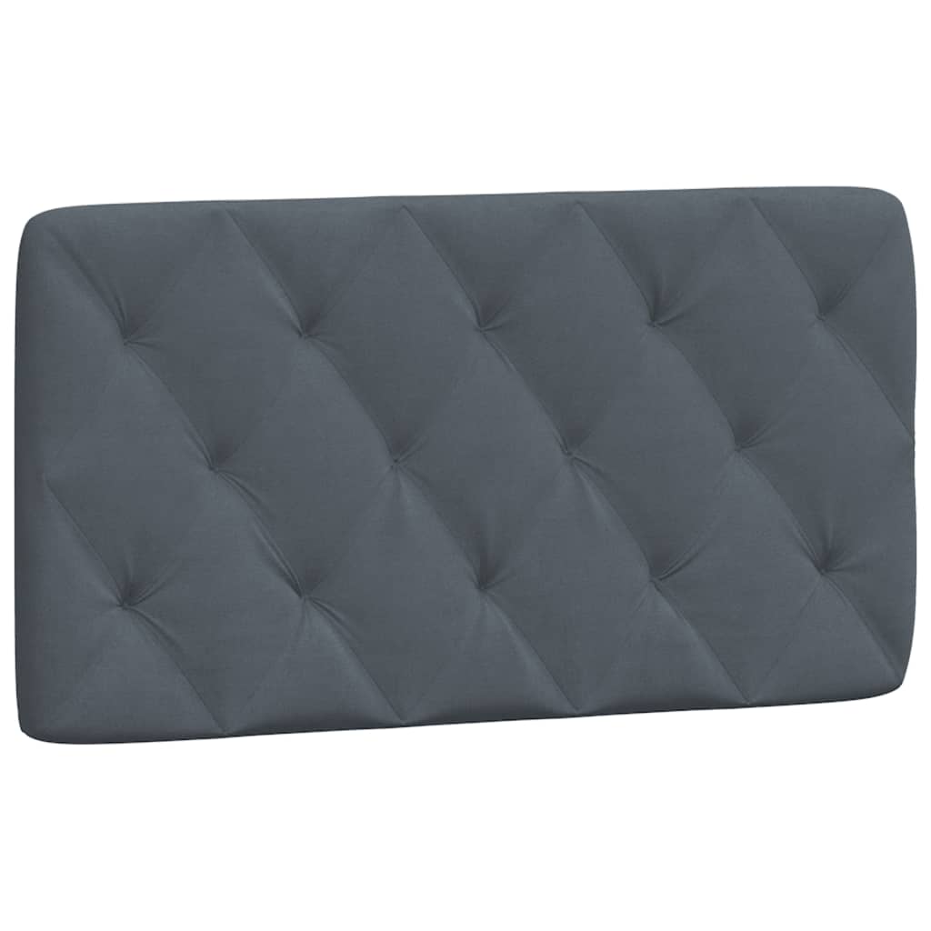 vidaXL Coussin de tête de lit gris foncé 100 cm velours