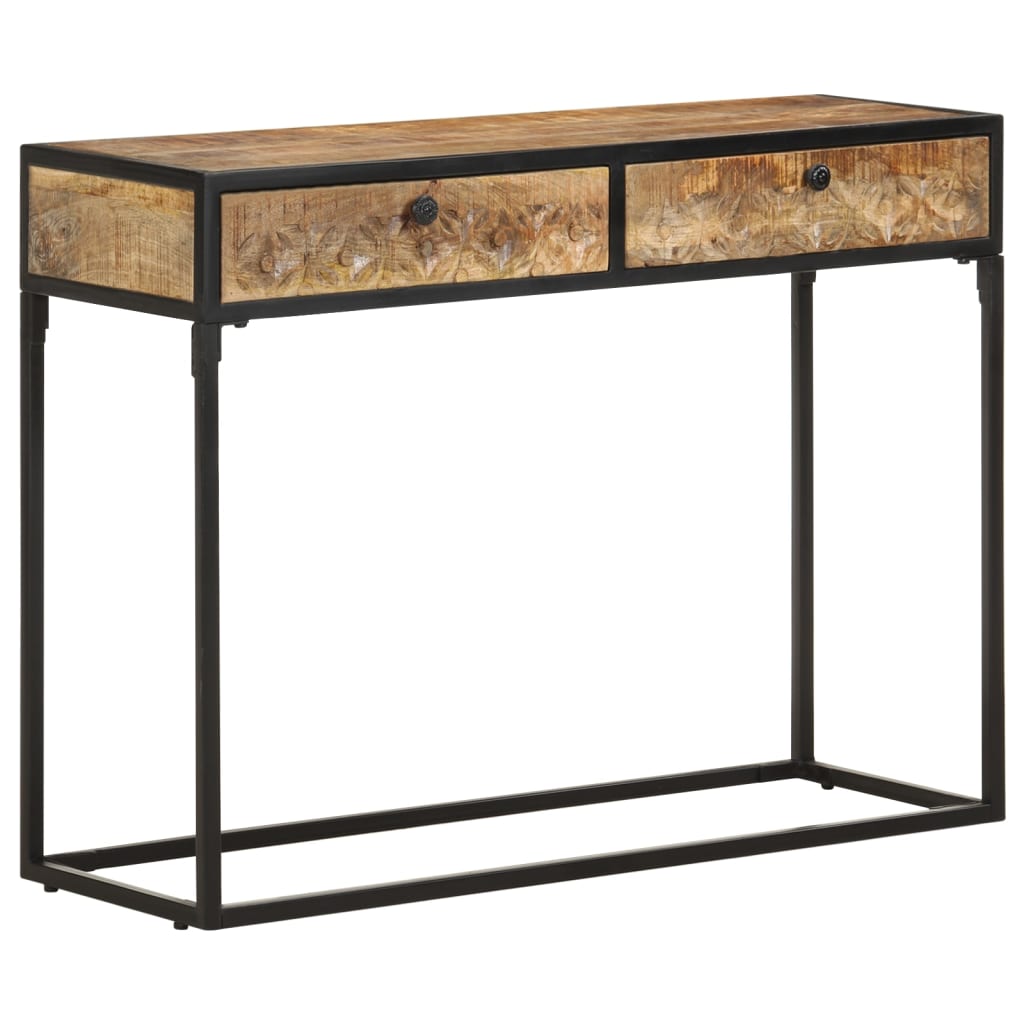 vidaXL Table console 100x35x75 cm Bois de manguier massif