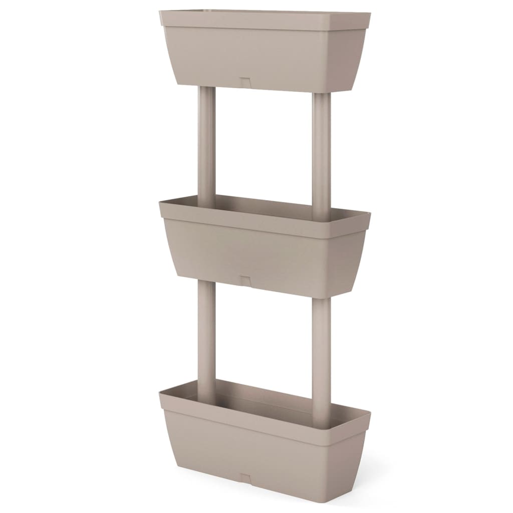 vidaXL Jardinières 3 pcs 100 cm Taupe