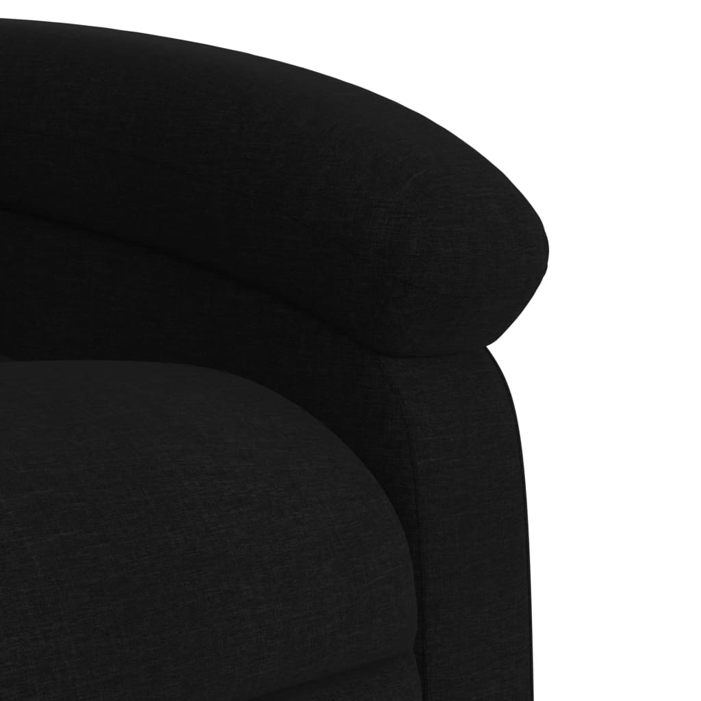 vidaXL Fauteuil inclinable Noir Tissu