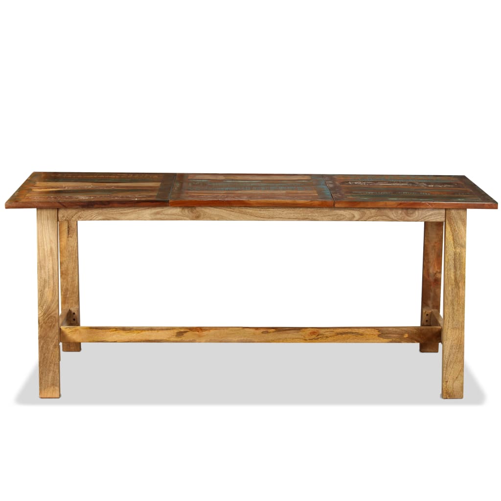 vidaXL Table de salle à manger Bois de récupération massif 180 cm