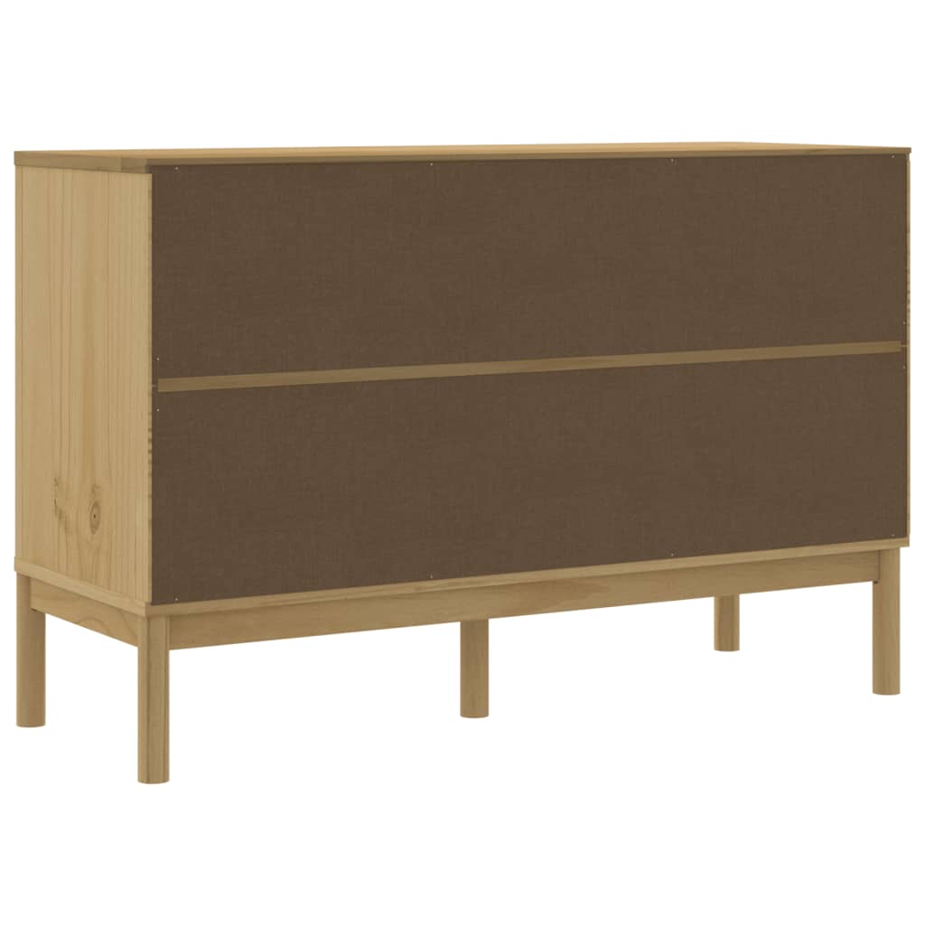 vidaXL Buffet FLORO marron cire 114x43x74 cm bois massif de pin