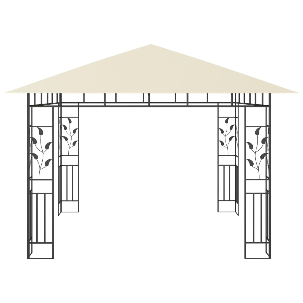 vidaXL Belvédère avec moustiquaire 3x3x2,73 m Crème 180 g/m²