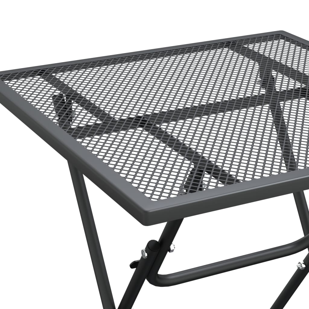 vidaXL Mobilier à dîner de jardin 5 pcs Maille Métal Anthracite