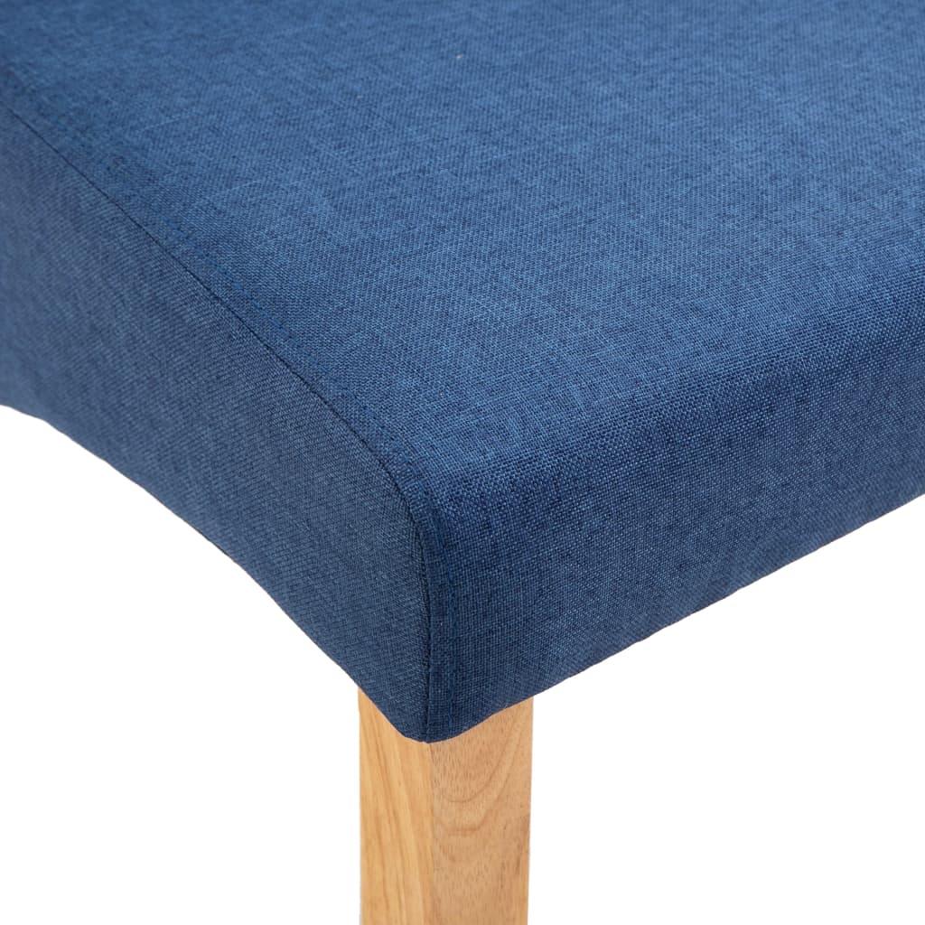 vidaXL Chaises à manger lot de 4 bleu tissu