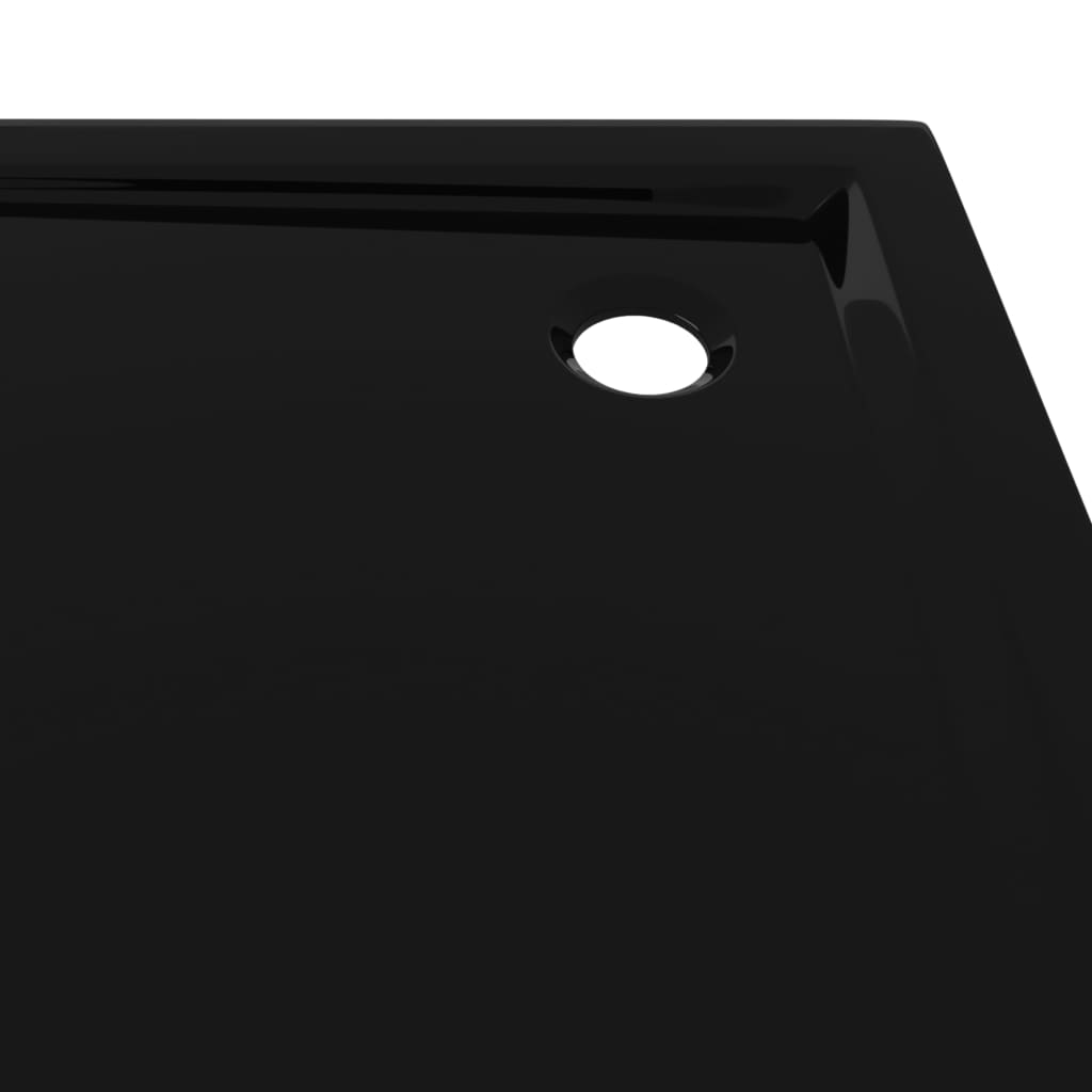 vidaXL Receveur de douche carré ABS Noir 80x80 cm