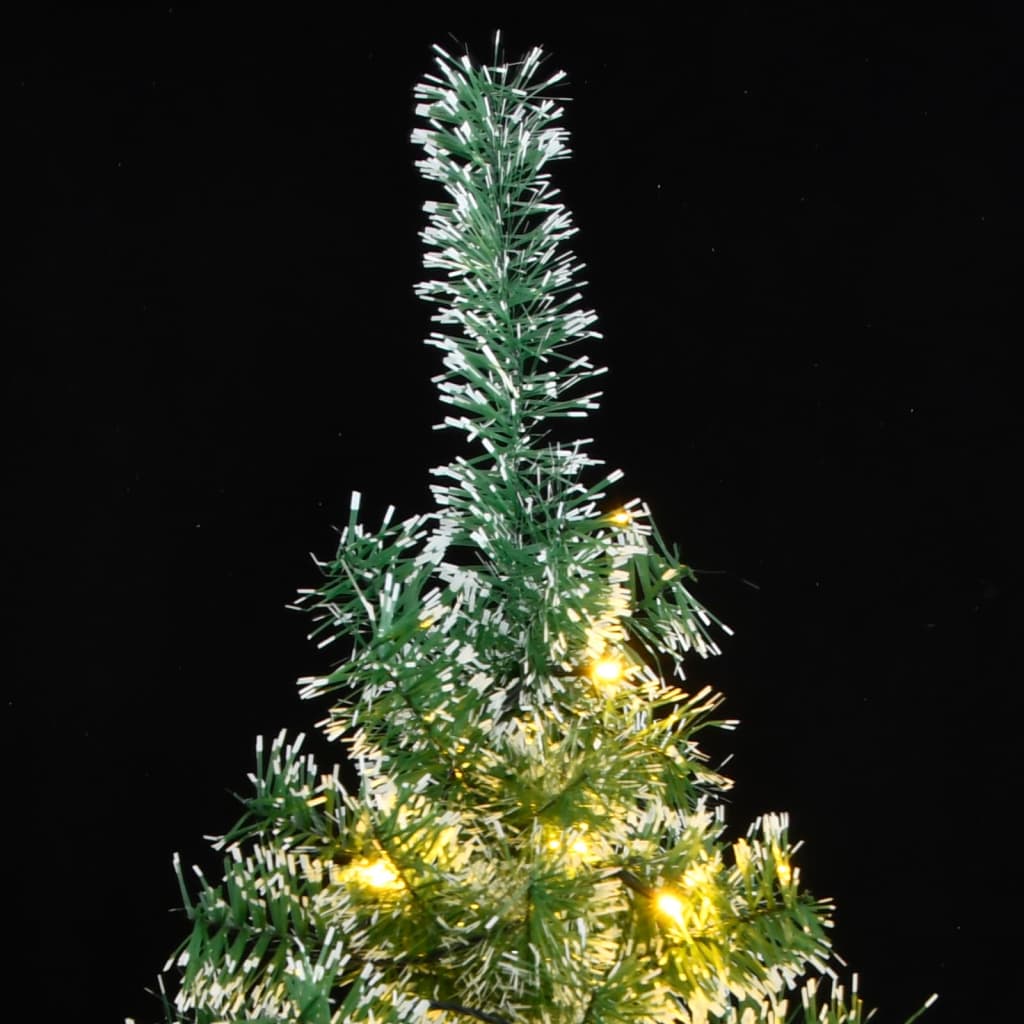 vidaXL Sapin de Noël artificiel 150 LED neige floquée