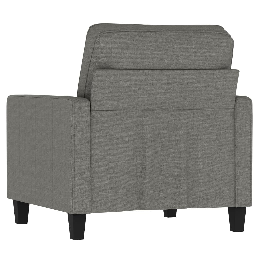 vidaXL Fauteuil Gris foncé 60 cm Tissu