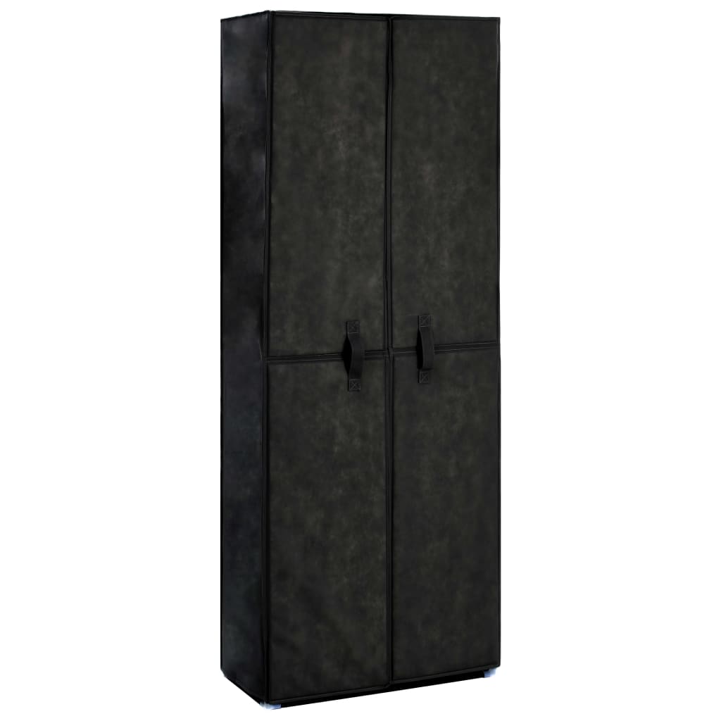 vidaXL Armoire à chaussures Noir 60x30x166 cm Tissu