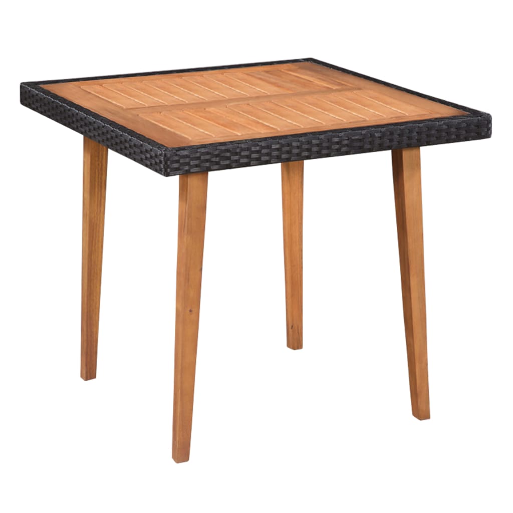 vidaXL Mobilier à dîner de jardin 5 pcs Résine tressée Noir et marron