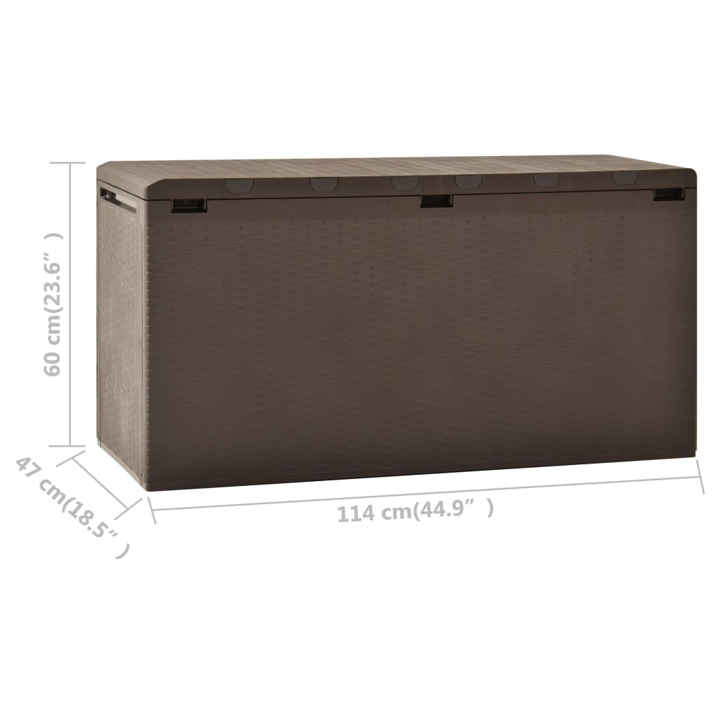 vidaXL Boîte de rangement de jardin Marron 114x47x60 cm