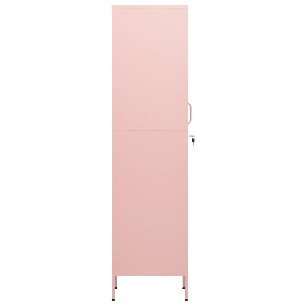 vidaXL Armoire à casiers Rose 35x46x180 cm Acier