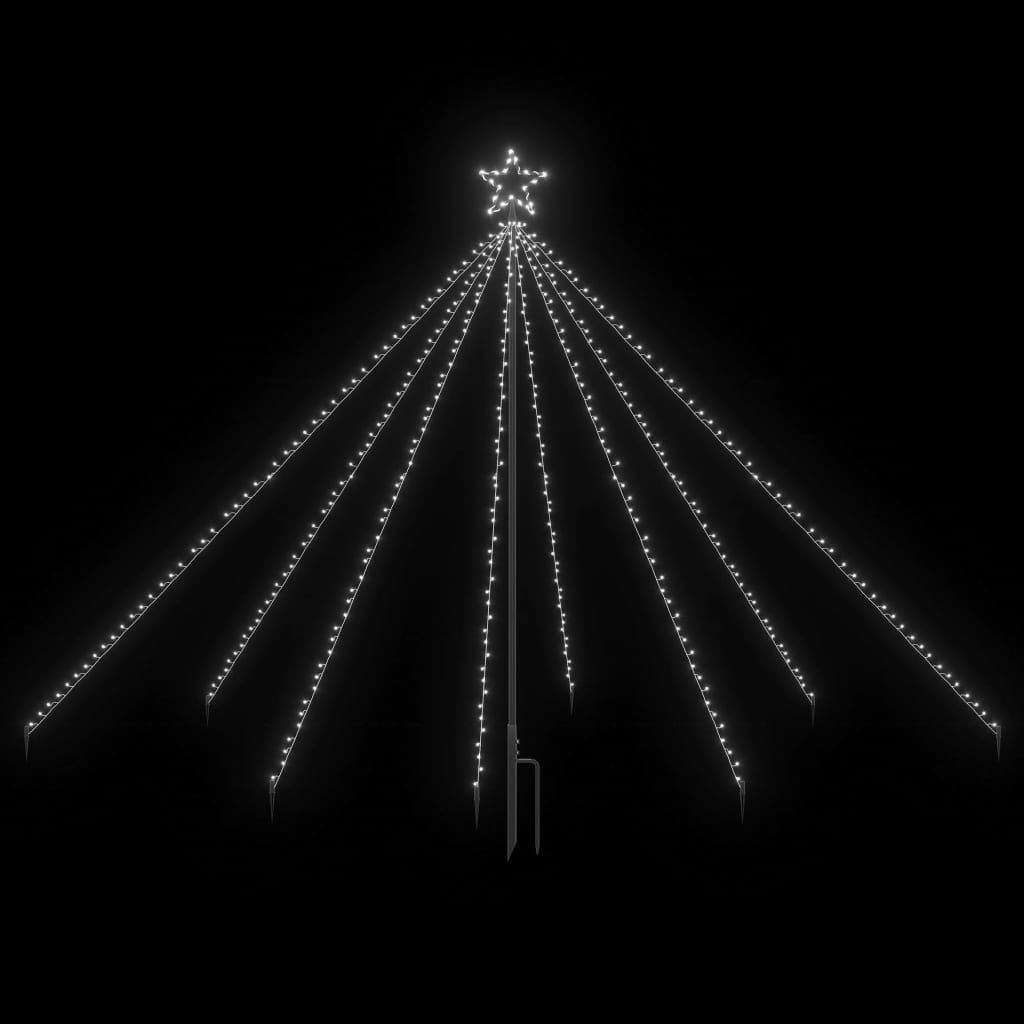 vidaXL Lumières d'arbre de Noël en cascade int/ext 400 LED 2,5 m