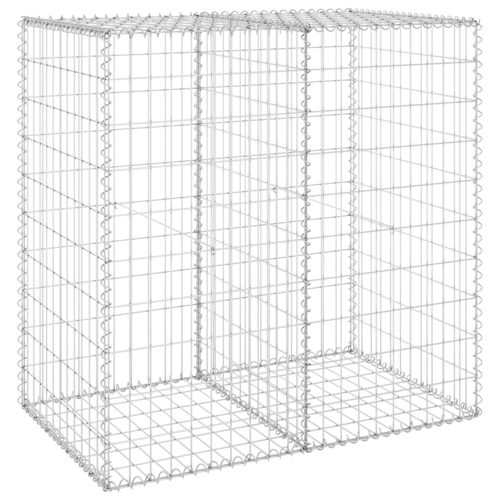 vidaXL Mur en gabion avec couvercles Acier galvanisé 100x60x100 cm