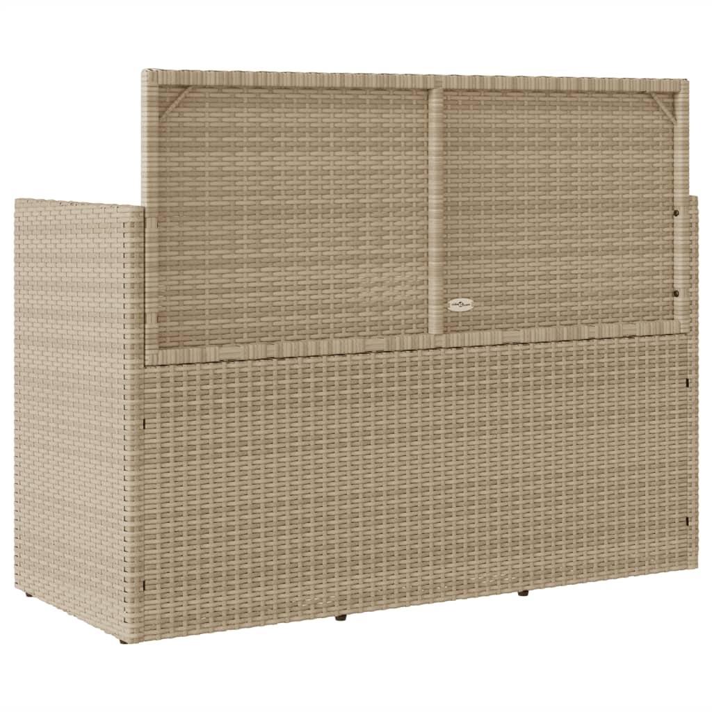 vidaXL Banc de jardin avec coussins beige résine tressée