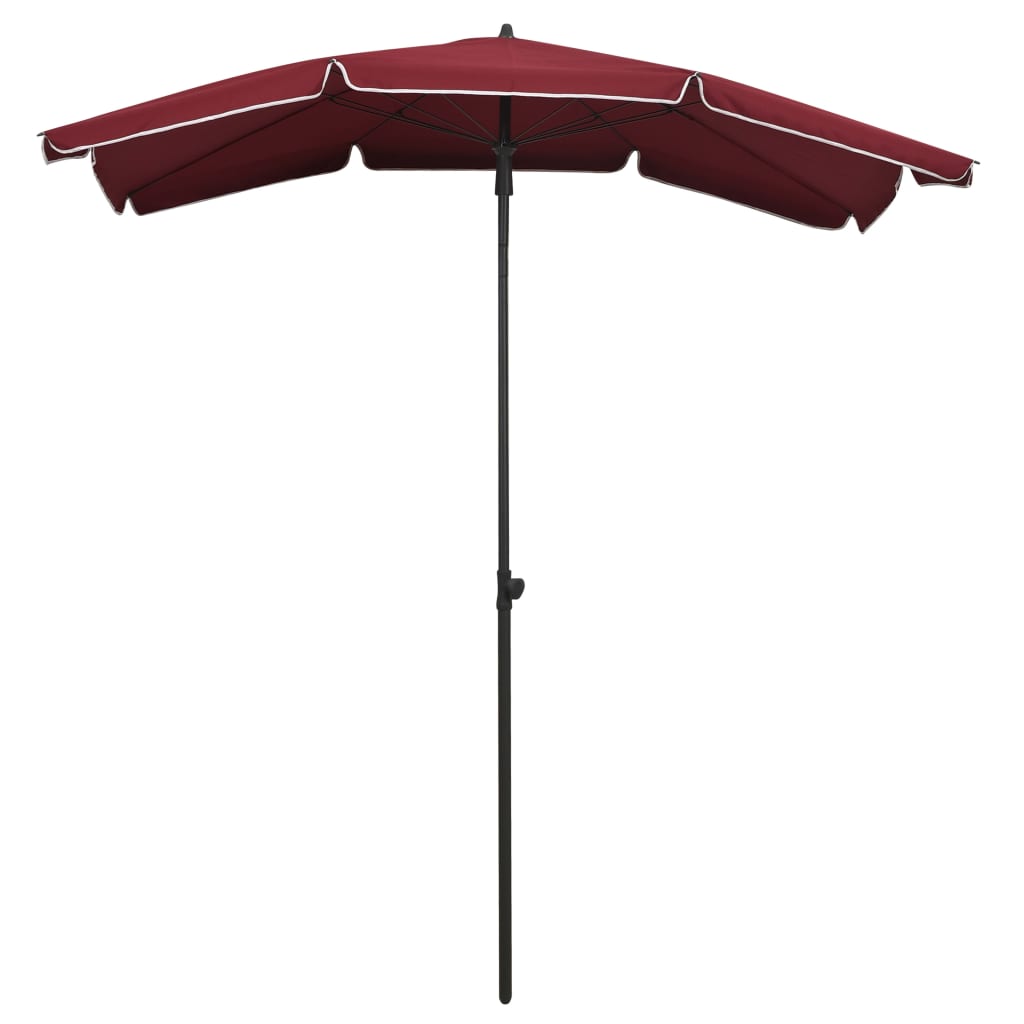 vidaXL Parasol de jardin avec mât 200x130 cm rouge bordeaux