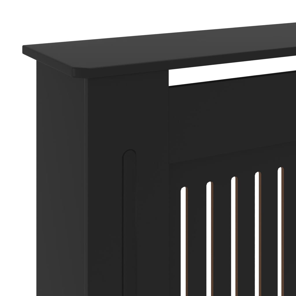 vidaXL Cache-radiateur MDF Noir 205 cm