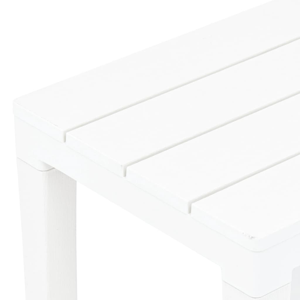 vidaXL Bancs de jardin lot de 2 Blanc Plastique