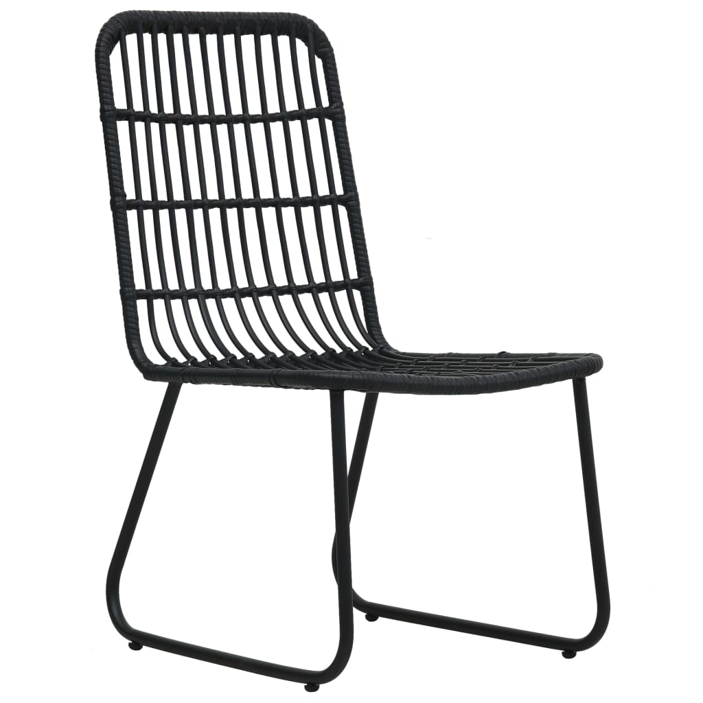 vidaXL Chaises de jardin lot de 2 Résine tressée Noir