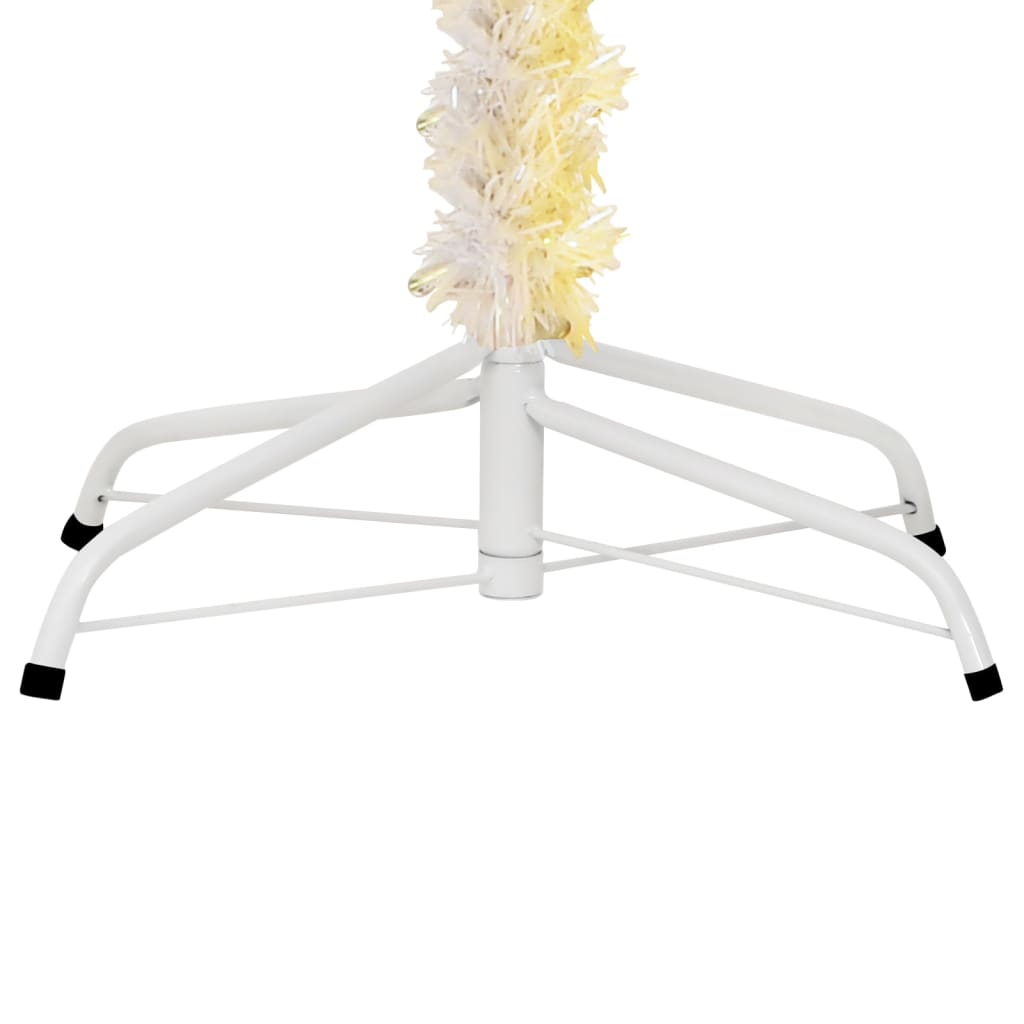 vidaXL Sapin de Noël artificiel pointes iridescentes Blanc 240 cm PVC