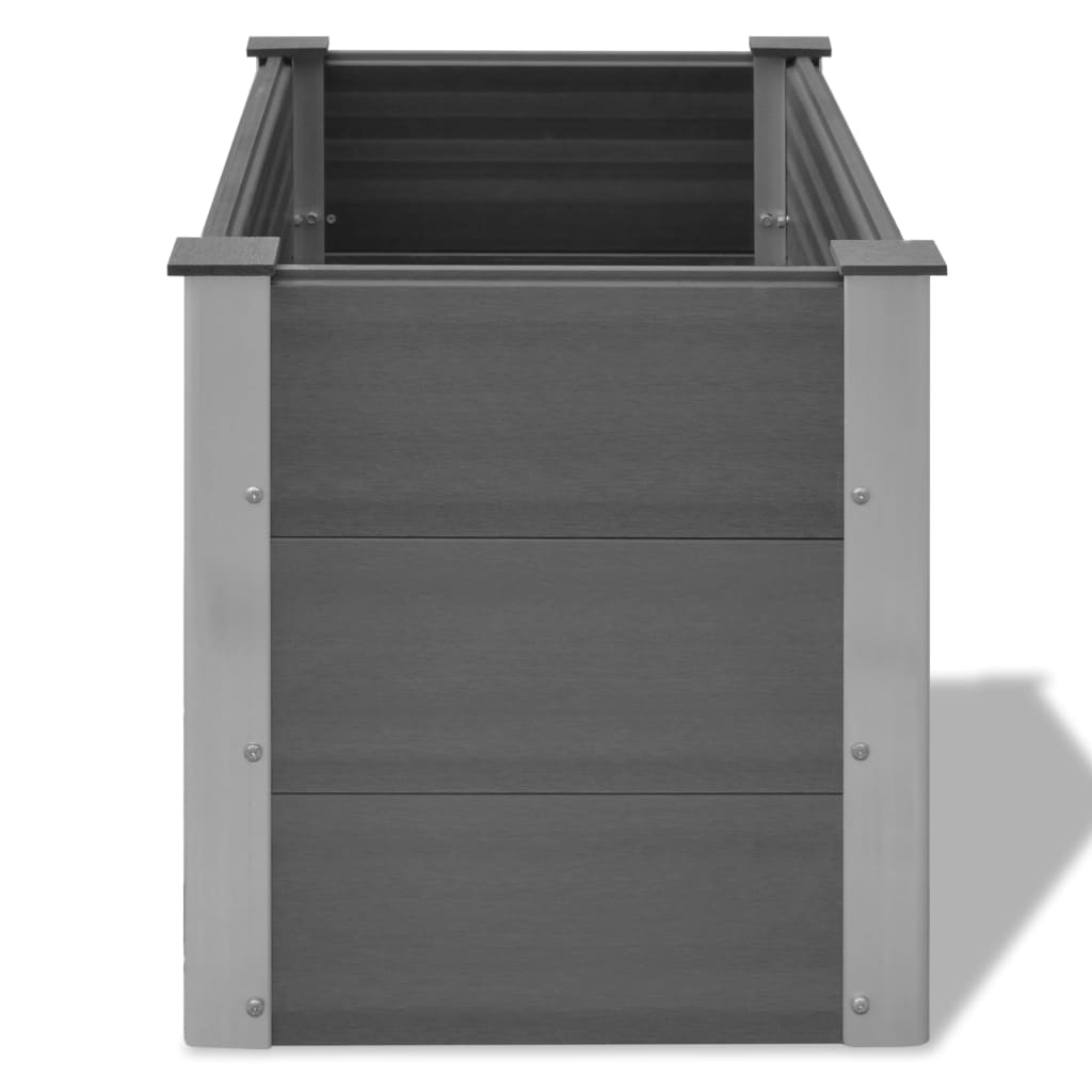 vidaXL Lit surélevé de jardin WPC 100 x 50 x 54 cm Gris