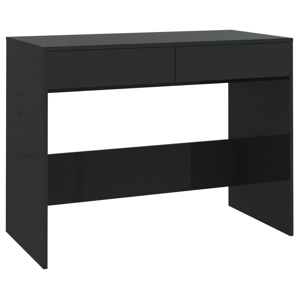 vidaXL Bureau Noir 101x50x76,5 cm Bois d'ingénierie