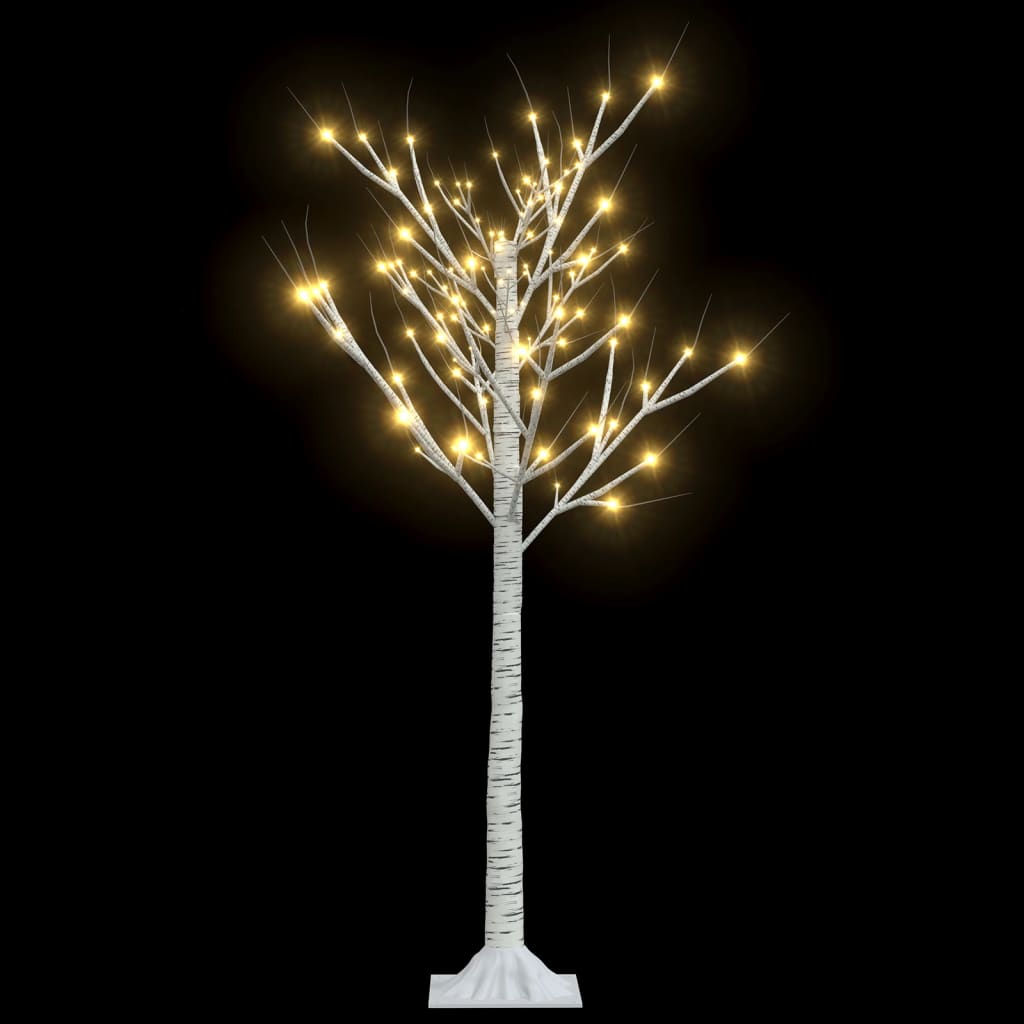 vidaXL Sapin de Noël 128 LED blanc chaud Saule 1,2 m Int/Ext