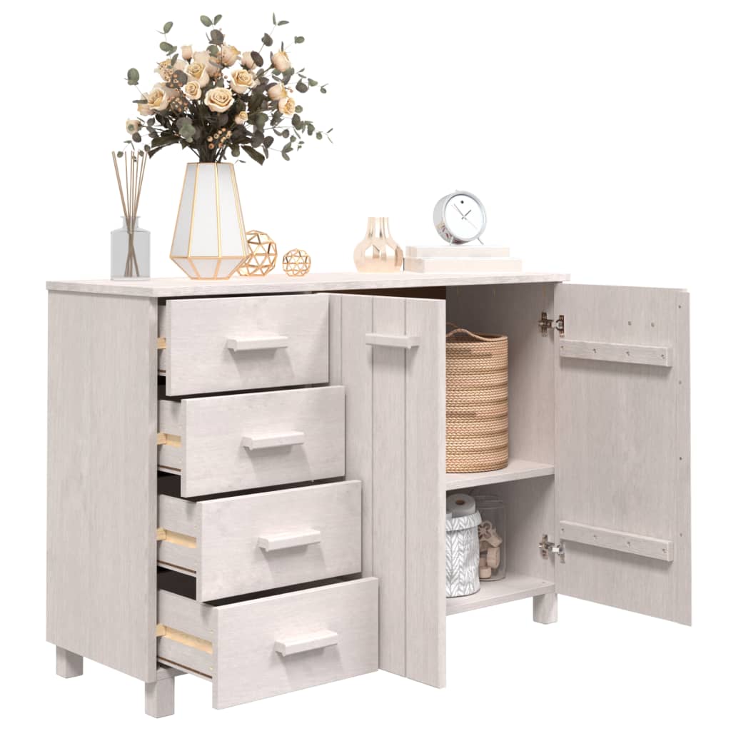 vidaXL Buffet MOLDE Blanc 113x40x80 cm Bois massif de pin