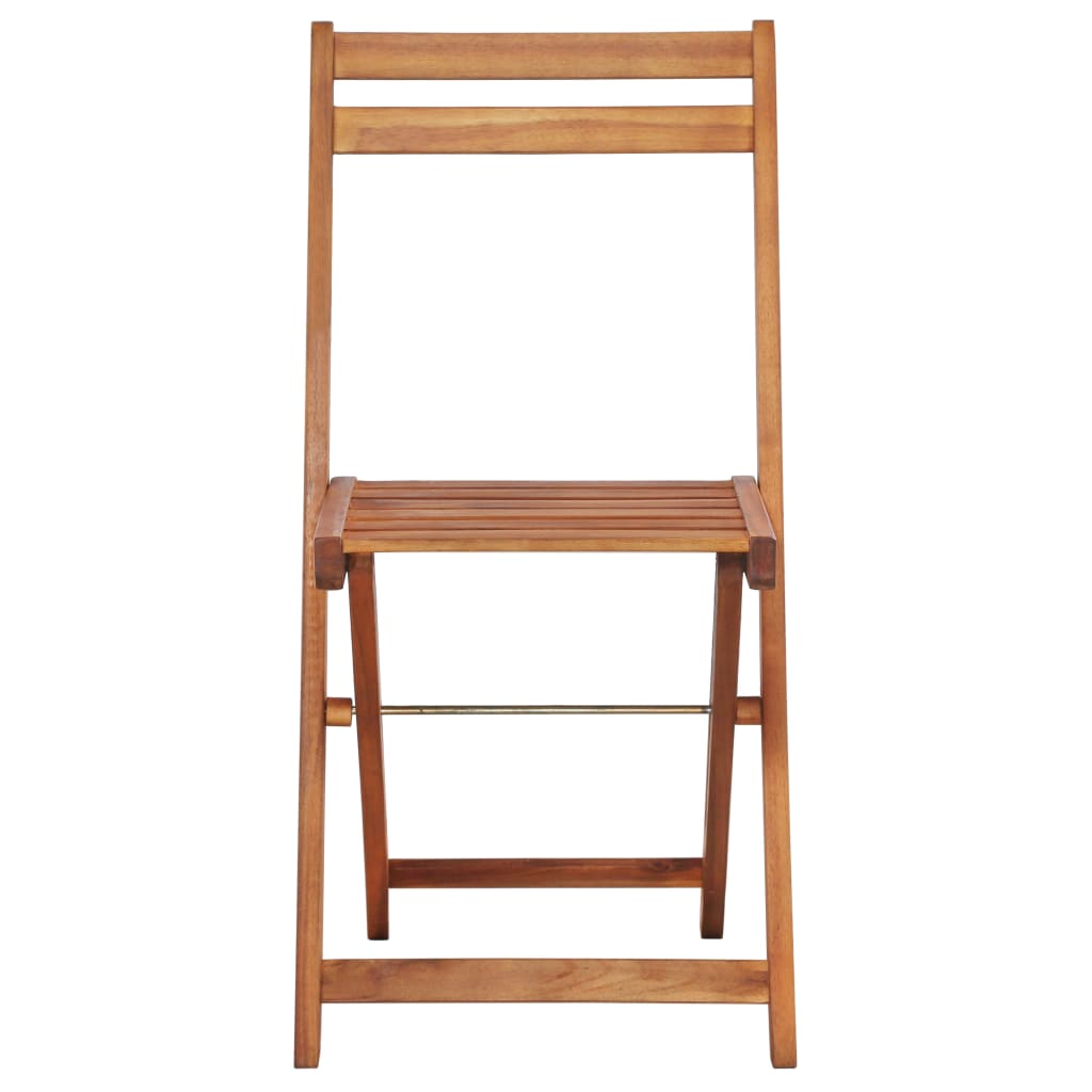 vidaXL Chaises de bistro d'extérieur lot de 2 Bois d'acacia solide