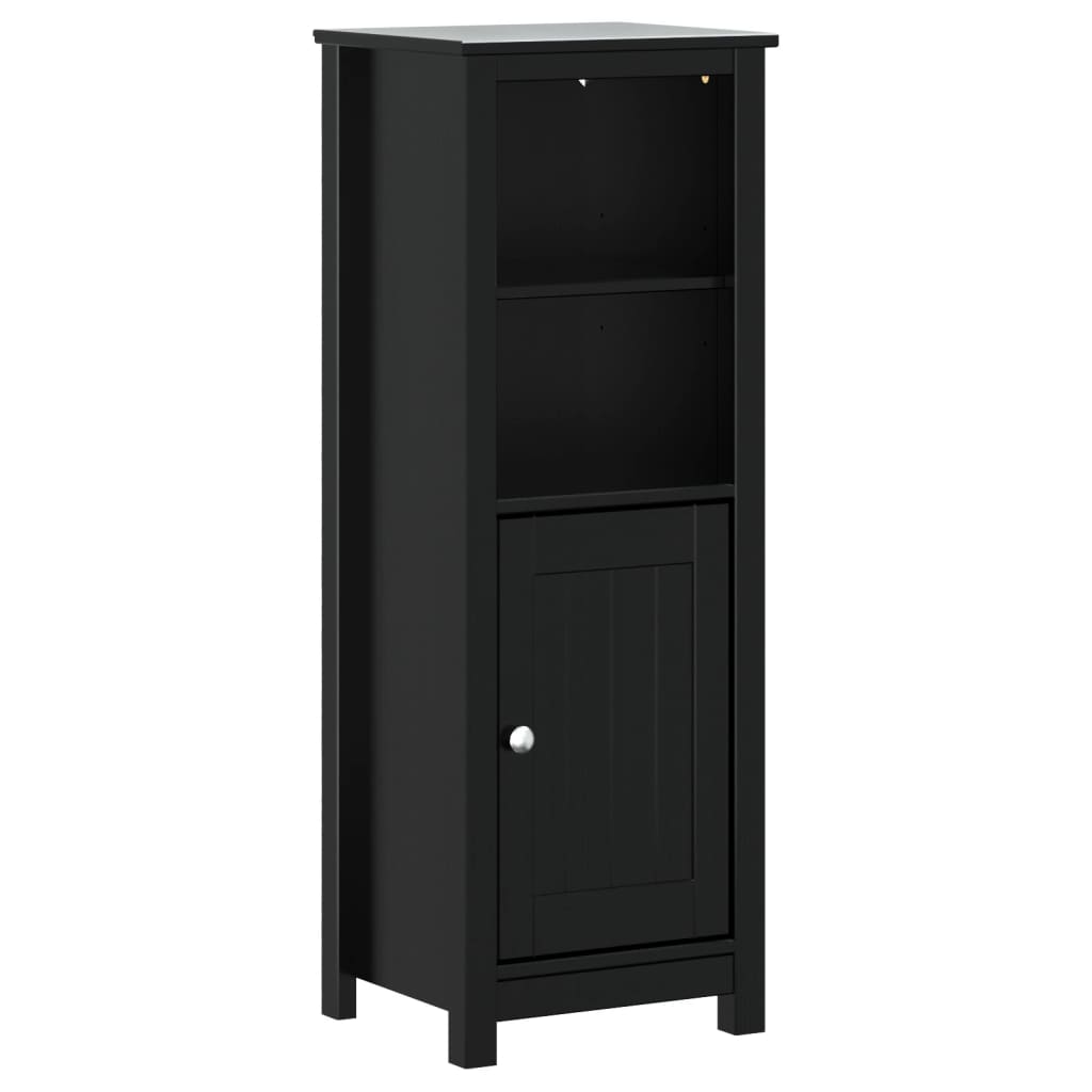 vidaXL Armoire de salle de bain BERG noir 40x34x110 cm pin massif