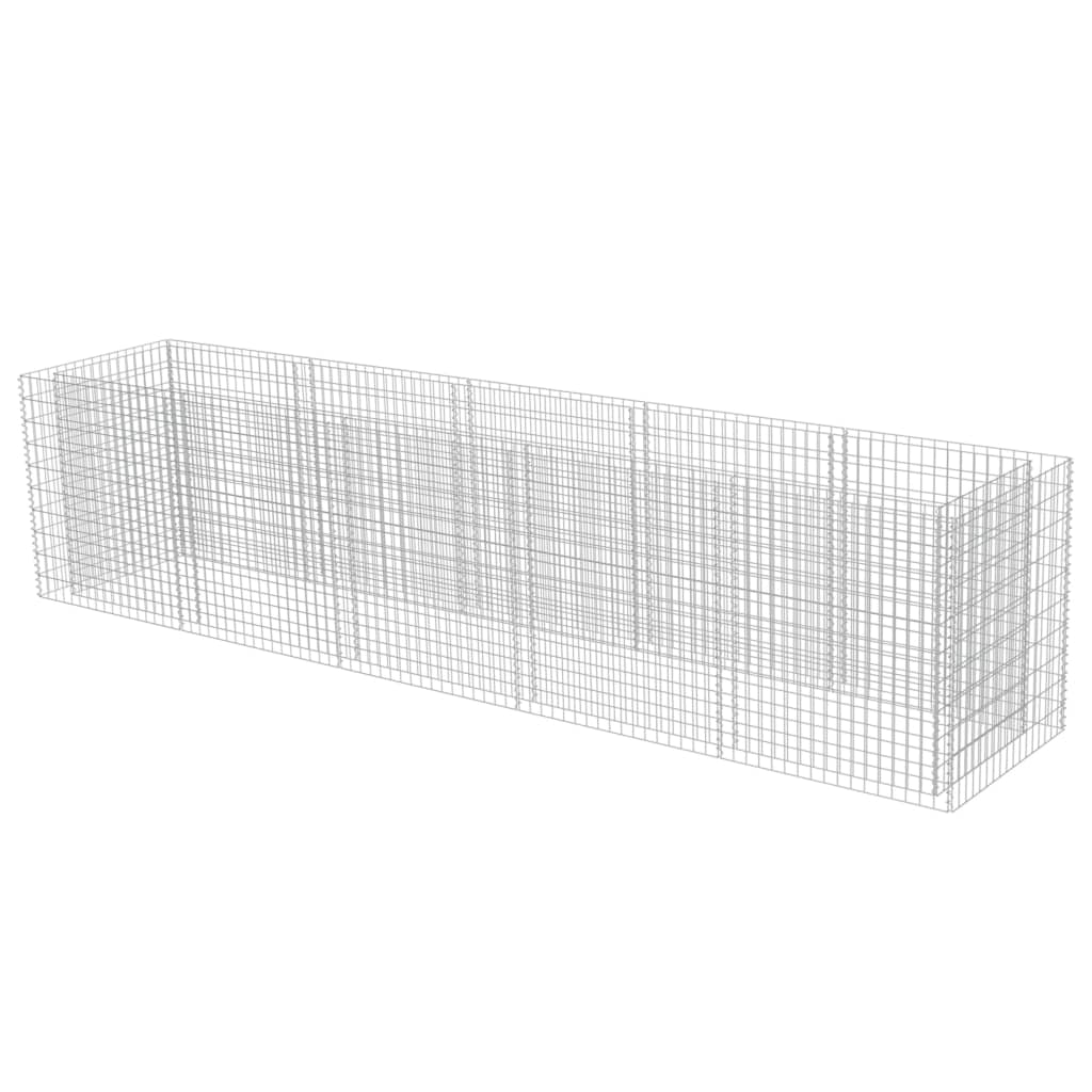 vidaXL Lit surélevé à gabion Acier galvanisé 450x90x100 cm