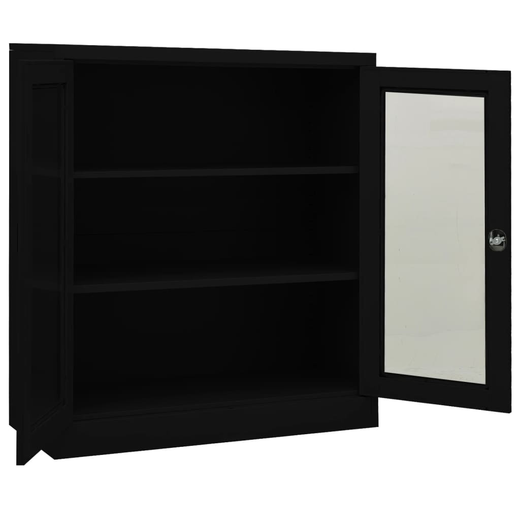 vidaXL Armoire de bureau Noir 90x40x105 cm Acier