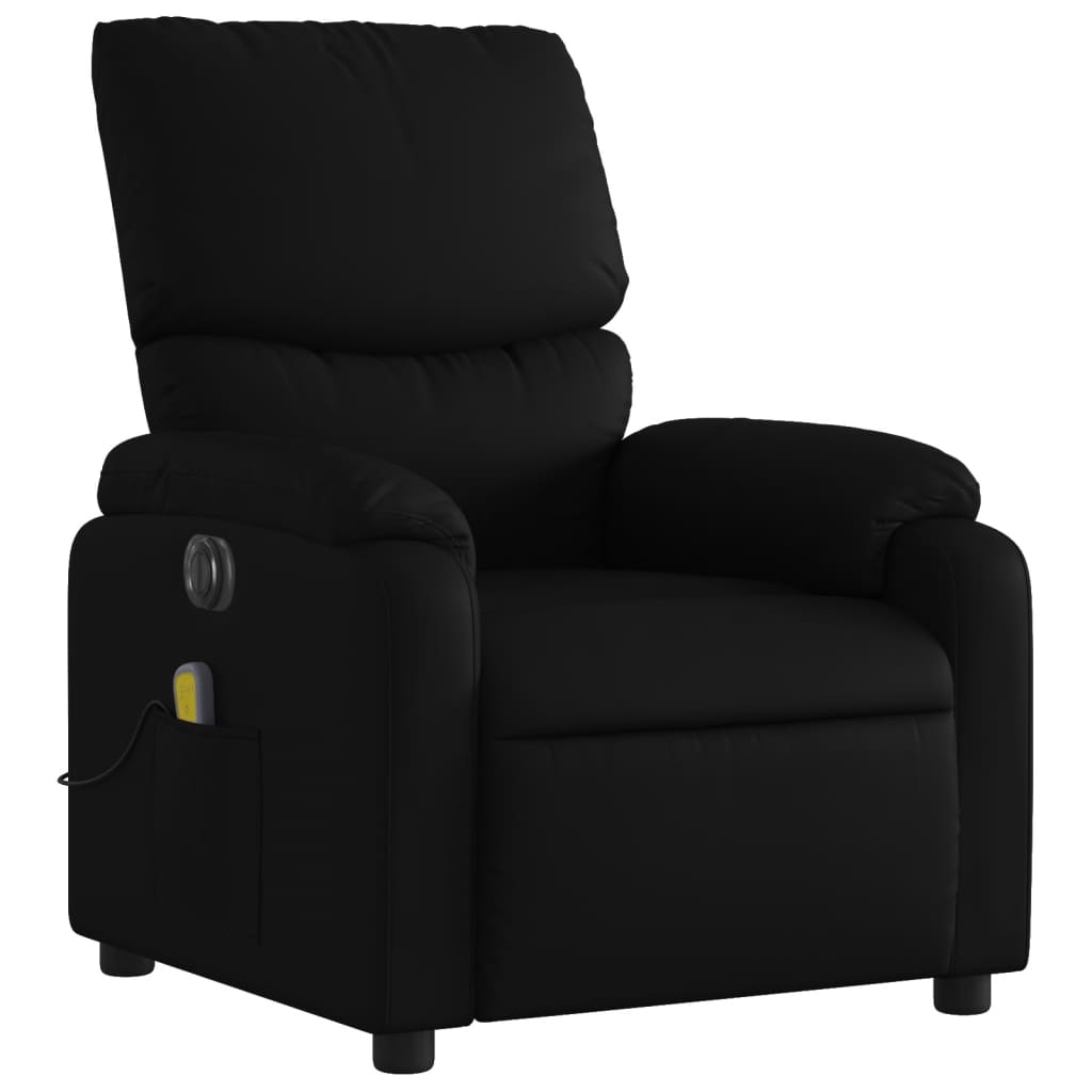 vidaXL Fauteuil inclinable de massage électrique noir similicuir