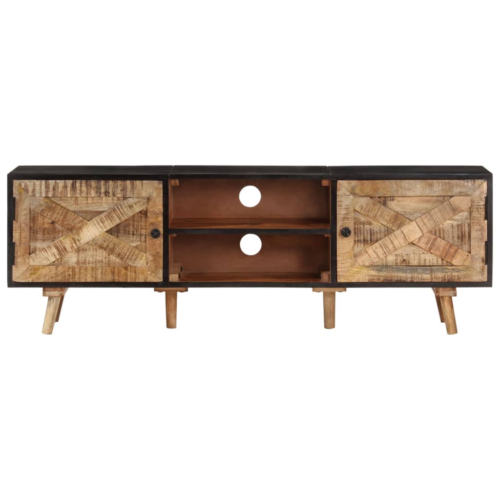 vidaXL Meuble TV 140x30x46 cm Bois de manguier brut et d'acacia massif