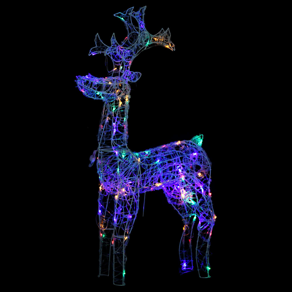 vidaXL Décorations de Noël de renne 2 pcs 60x16x100 cm Acrylique